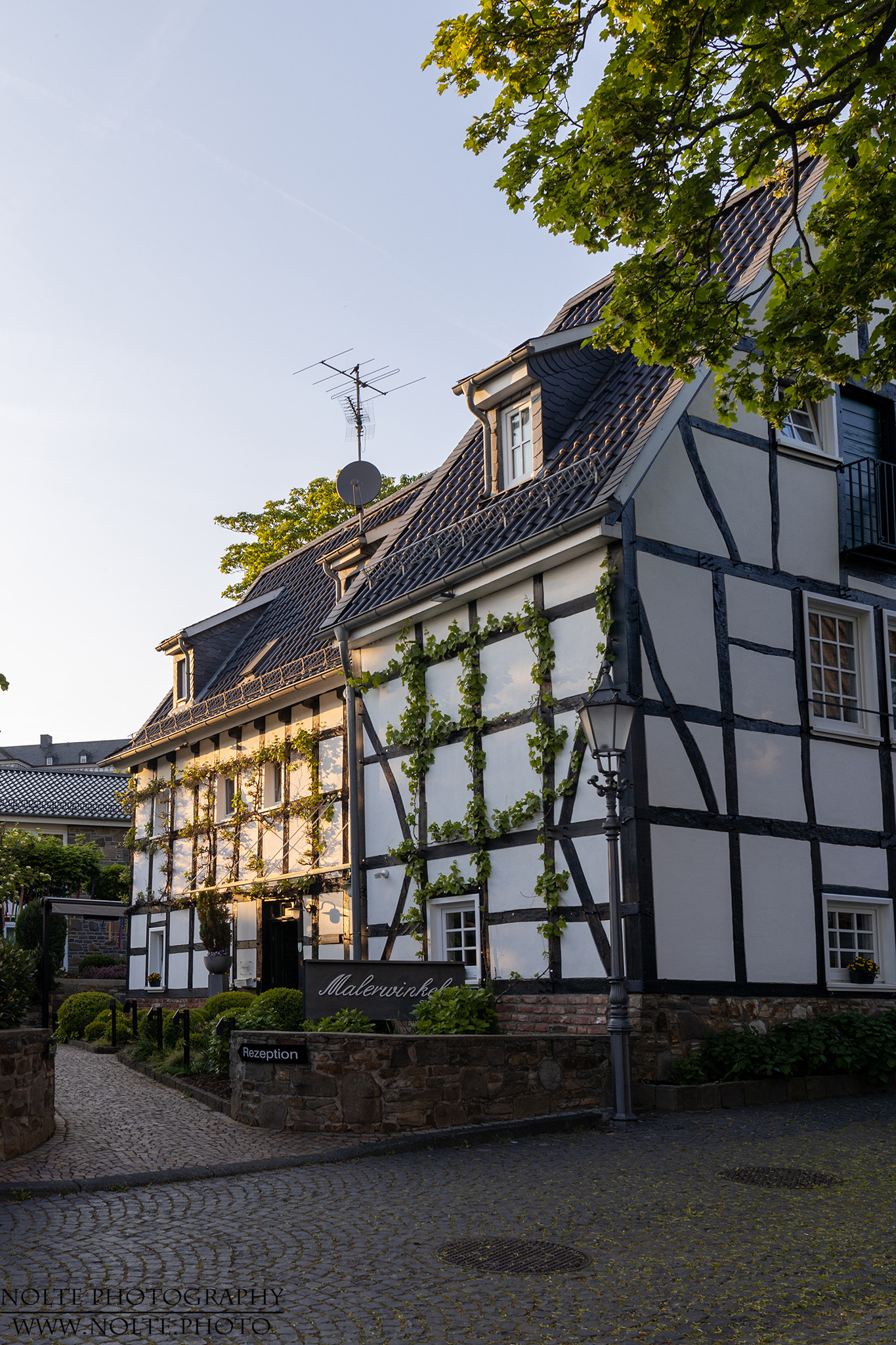 Die alten Fachwerkhäuser des Malerwinkels in Bensberg