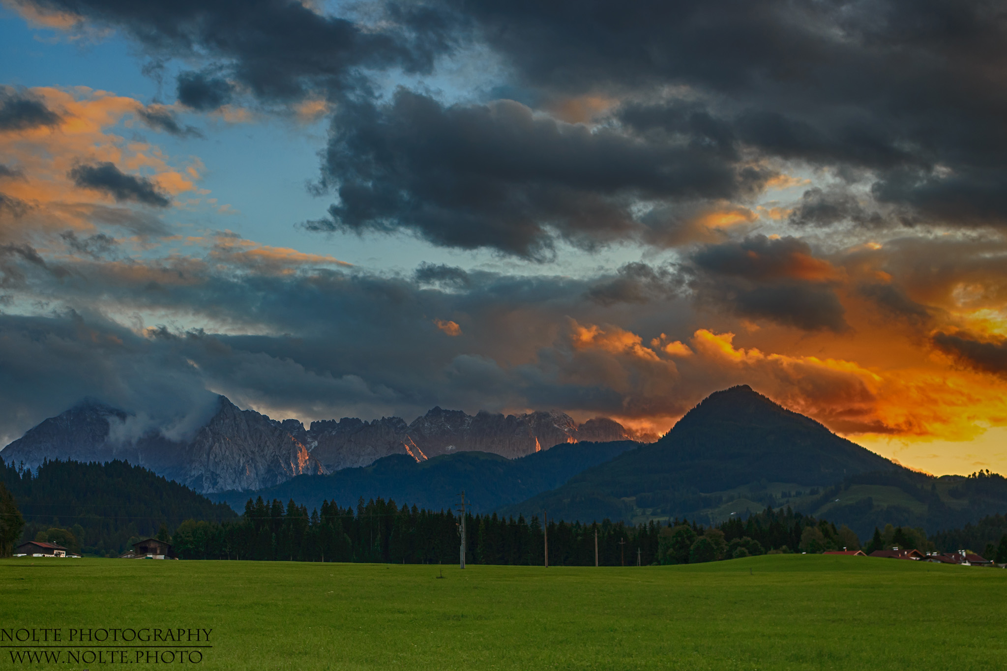 Der wilde Kaiser im Abendrot