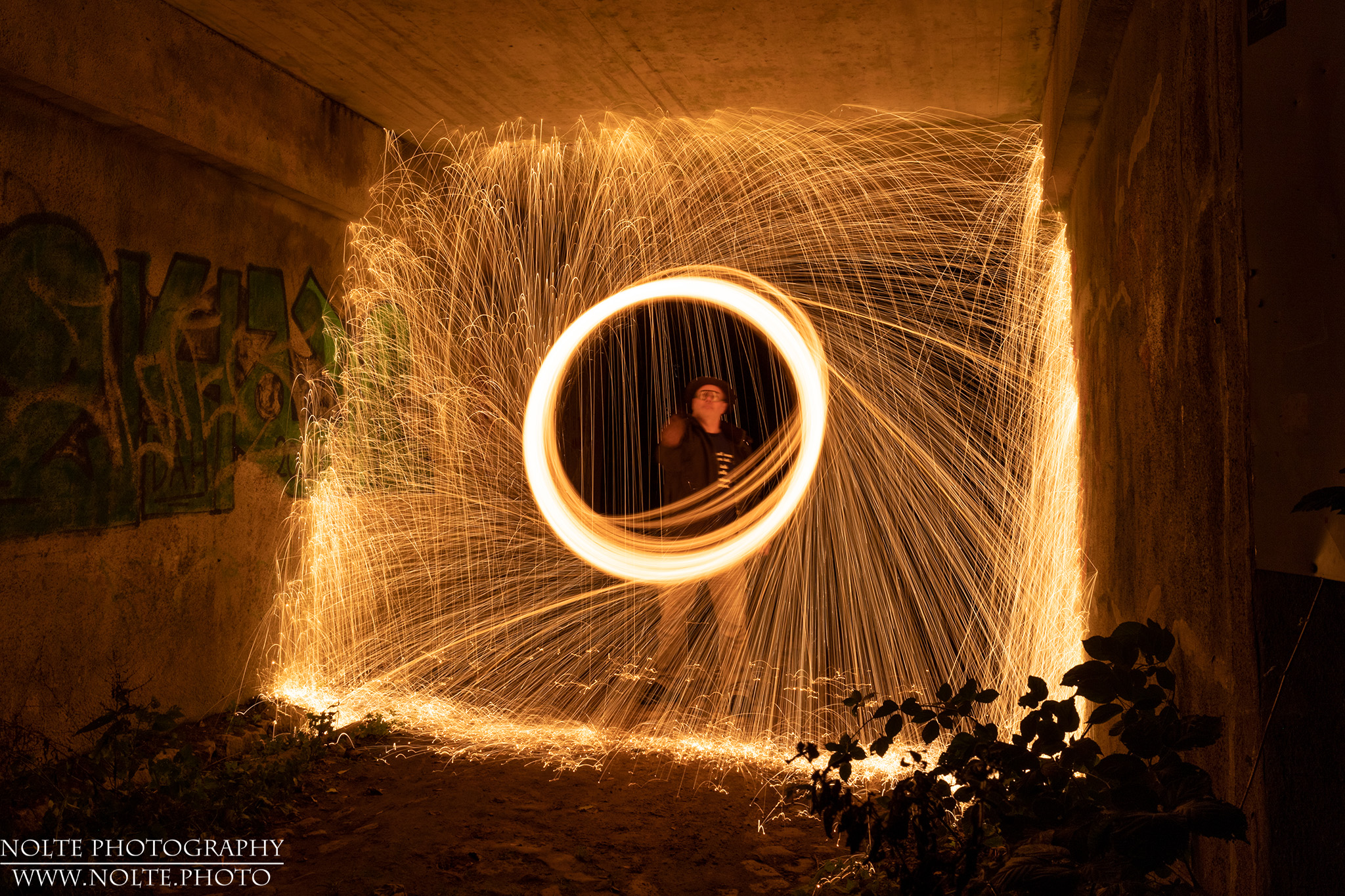 Kleines Experiment mit brennender Stahlwolle