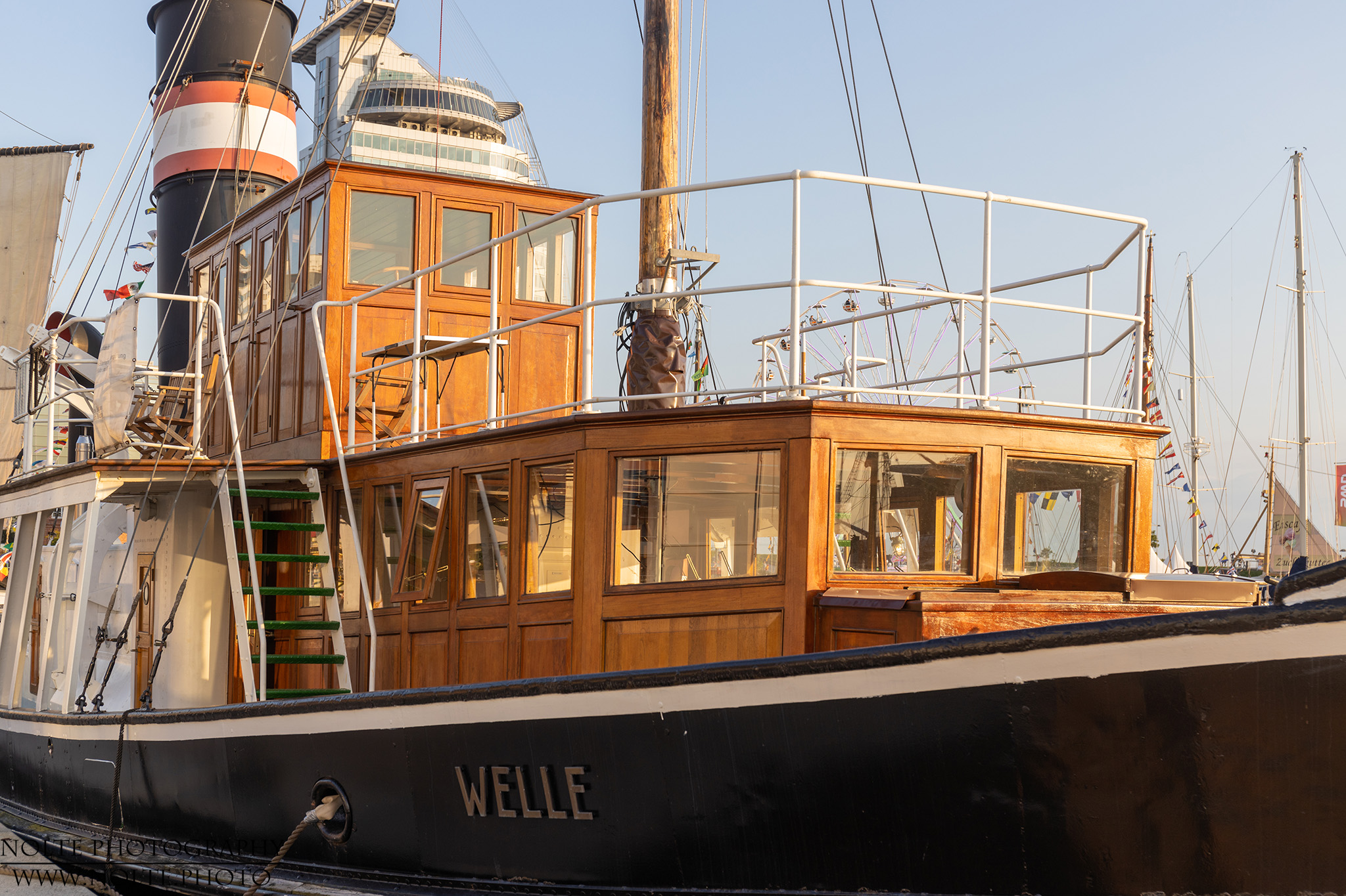 Schiffsaufbauten des Dampfschiffes "Welle