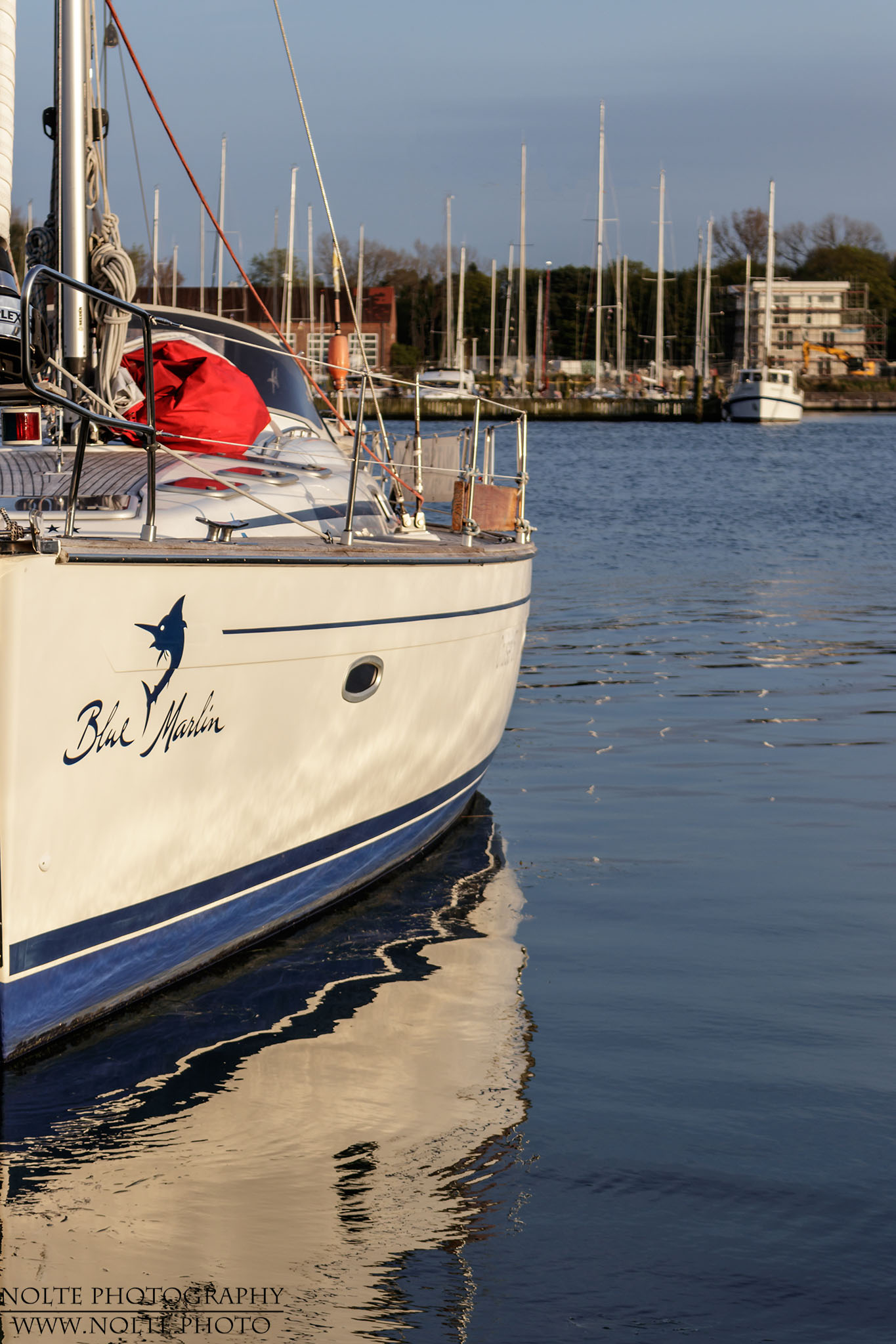 Rumpf mit Spiegelung im Wasser